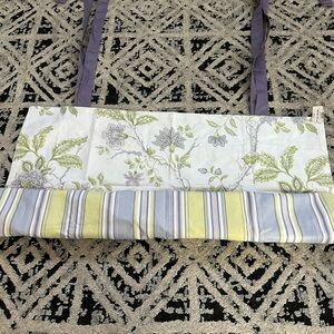 Floral and Striped Curtain Valance